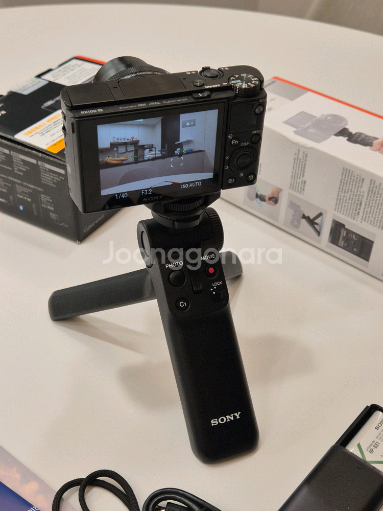 소니 RX100M7 디지털카메라 슈팅그립 추가배터리 박스 풀셋--9