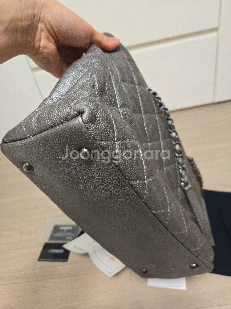 정품)샤넬 타임리스 턴락 캐비어 숄더백--7