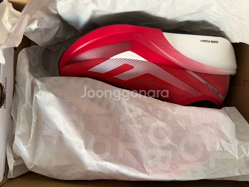 (265/정가이하) 프로스펙스 러닝화 인피니트 러쉬 레드 색상 미개봉 새상품--1