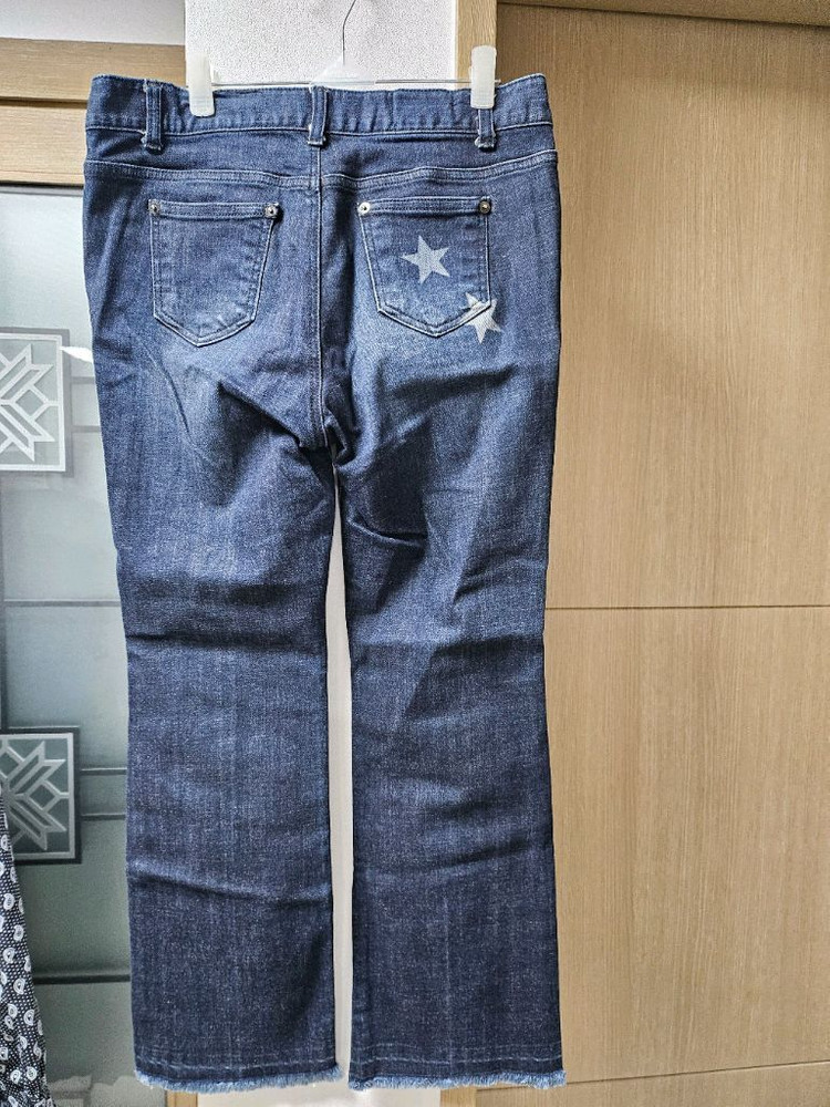 스타 패턴 데님 팬츠--1