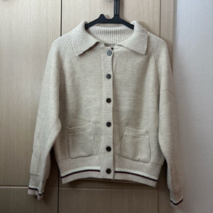 카라 베이지 가디건 F 새제품