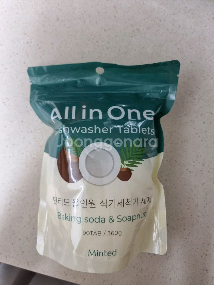 민티드 올인원 식기세척기 세제 90p, 360g--0