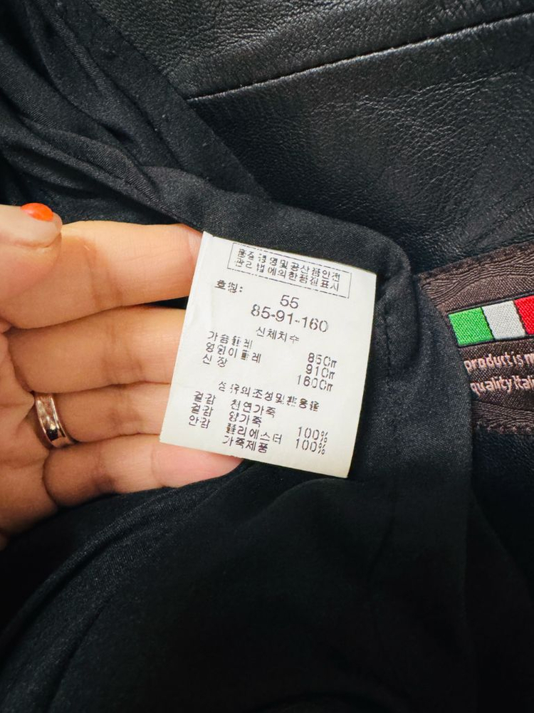 카시바디 100% 양가죽 라이더자켓 55사이즈--7