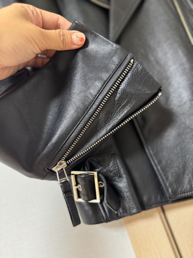 카시바디 100% 양가죽 라이더자켓 55사이즈--3