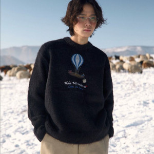 [L] STU 23FW 애드 벌룬 니트 블랙 STU OFFICE