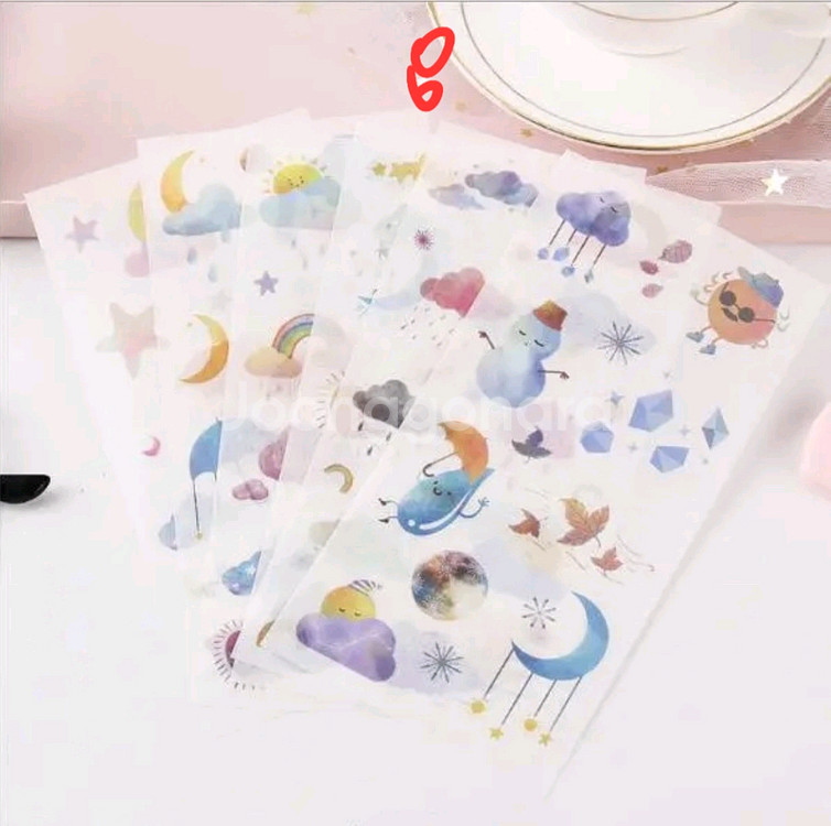 (처분) 다꾸 화지 스티커 9종--5