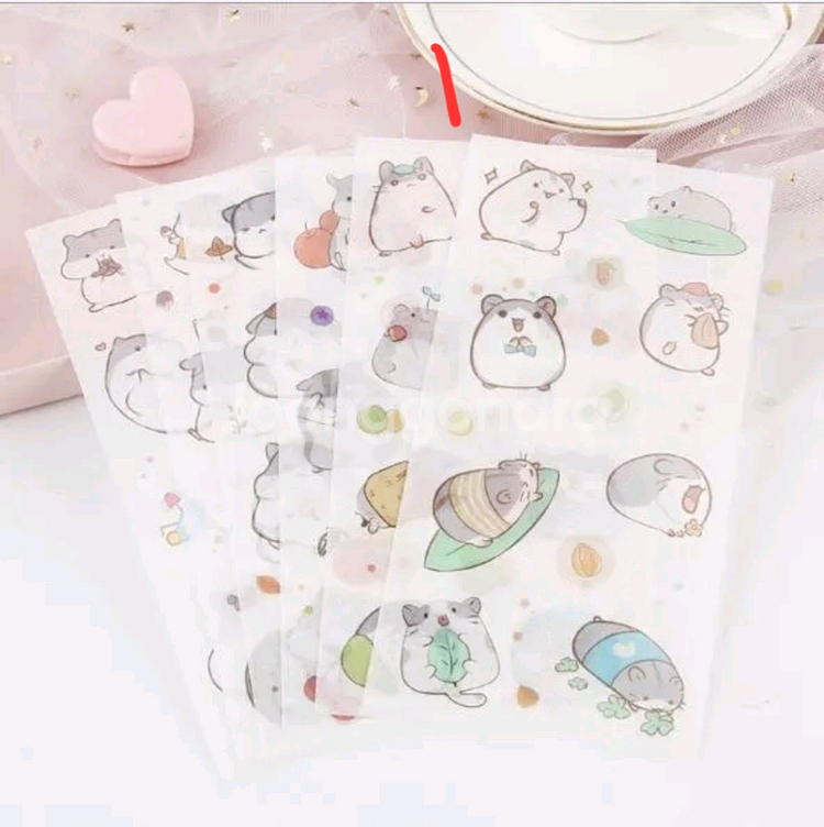 (처분) 다꾸 화지 스티커 9종--1