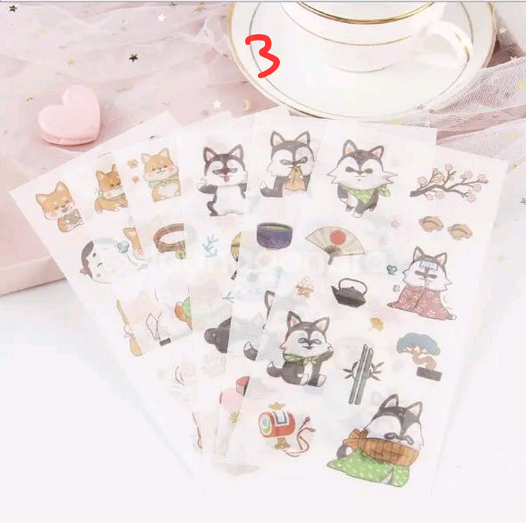 (처분) 다꾸 화지 스티커 9종--2