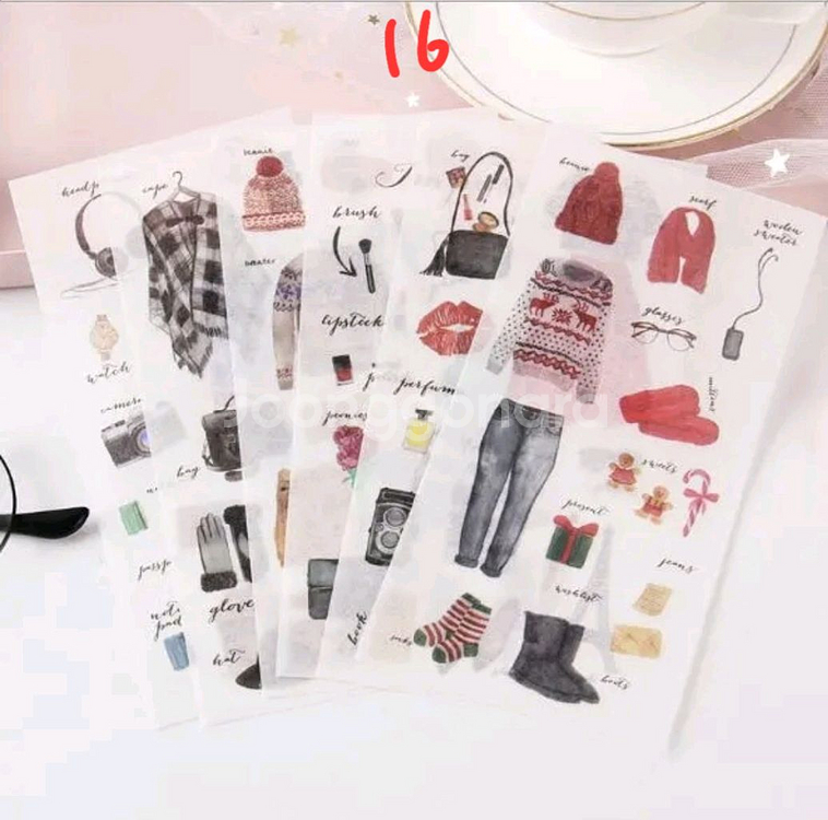 (처분) 다꾸 화지 스티커 9종--8