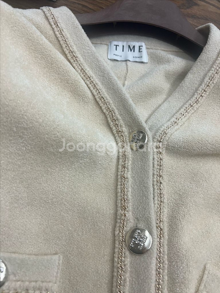 타임 부클레 글리터 라인 가디건--6