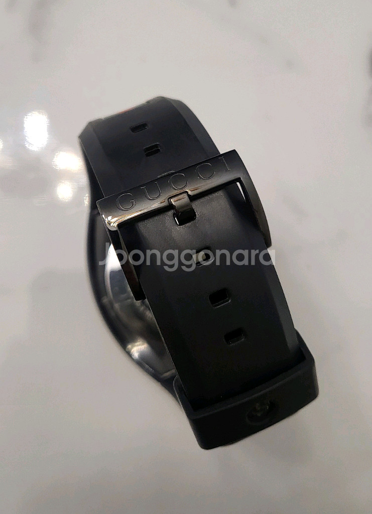 구찌 남성 싱크 러버 쿼츠 46mm 시계 손목시계 남자--5
