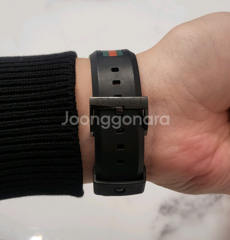 구찌 남성 싱크 러버 쿼츠 46mm 시계 손목시계 남자--2