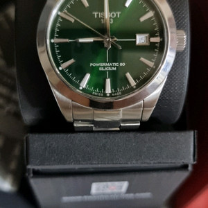 티쏘 젠틀맨 파워매틱80 그린 다이얼 시계(풀박)