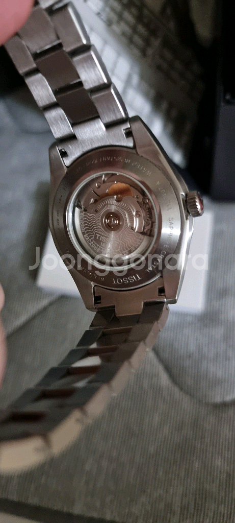 티쏘 젠틀맨 파워매틱80 그린 다이얼 시계(풀박)--3