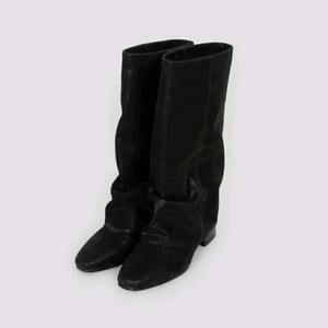 블랙 스웨이드 롱부츠