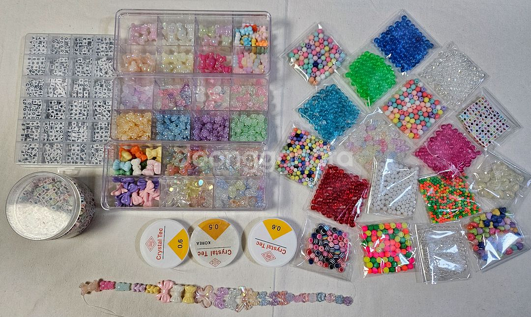 팔찌 키링 만들기 비즈 공예 재료 세트--0