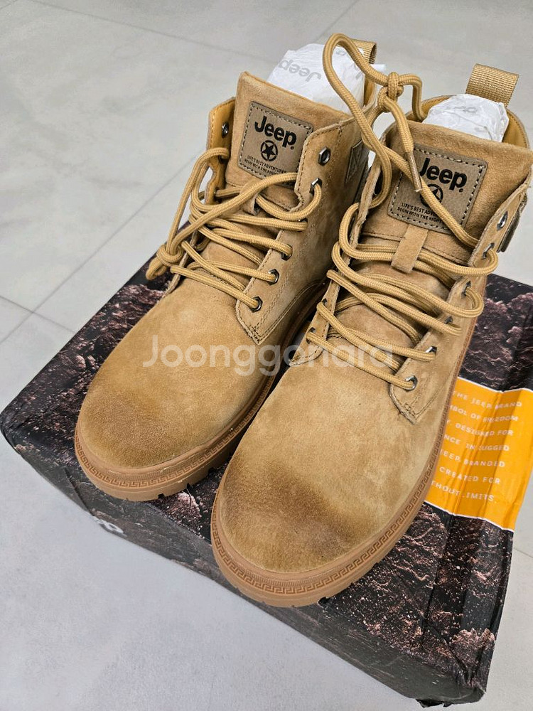 Jeep 가죽 부츠 워커 265mm 브라운 새제품--0