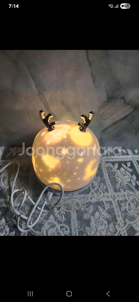 새상품)루돌프 싼타오르골 조명 프로젝터--2