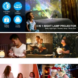 새상품)루돌프 싼타오르골 조명 프로젝터