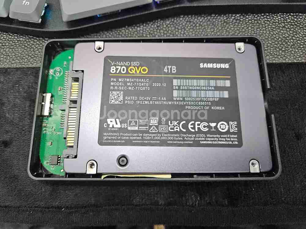 4TB SSD 삼성 USB 외장하드 인클로저--0