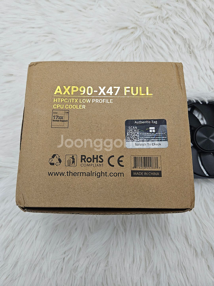ITX/SFF 쿨러 AXP90-X47 FULL (통구리, 흑도금) + 철팬 3D--0
