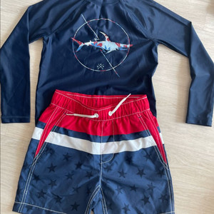 갭 키즈 래쉬가드 수영복 세트