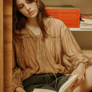 SJSJ 프릴 셔링 블라우스 44