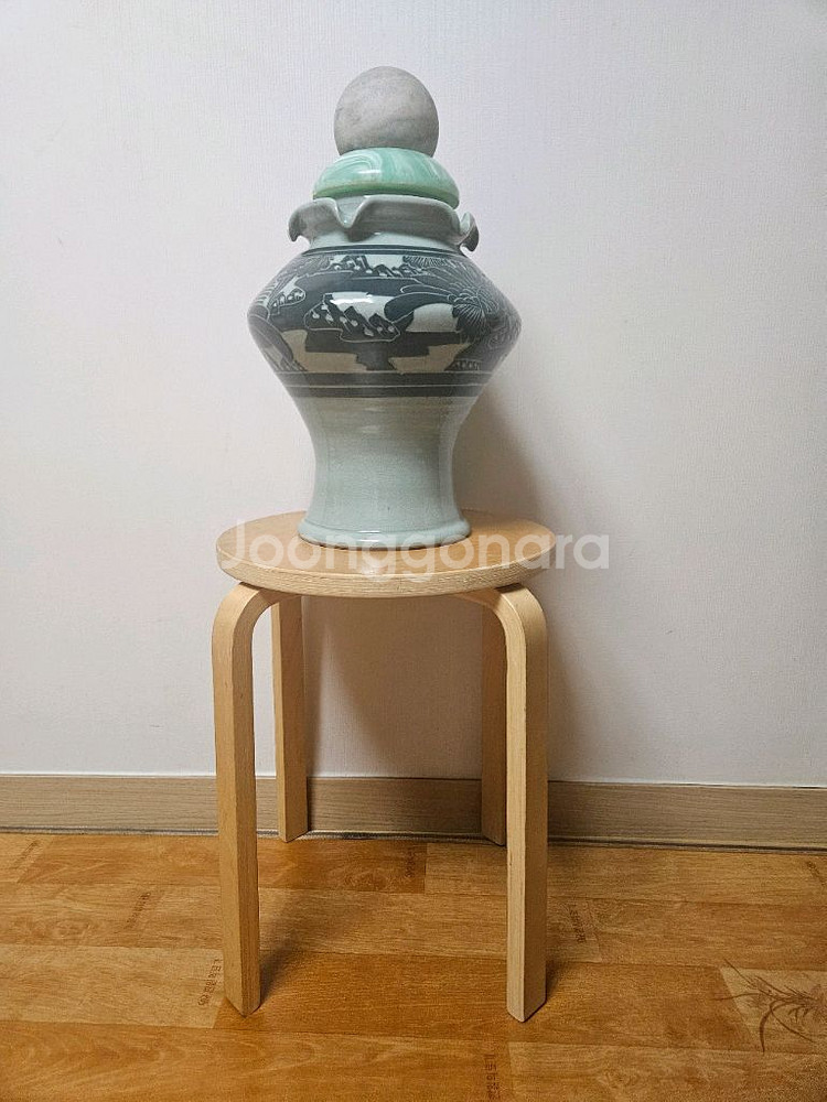 도자기 화병 장식의자포함--0