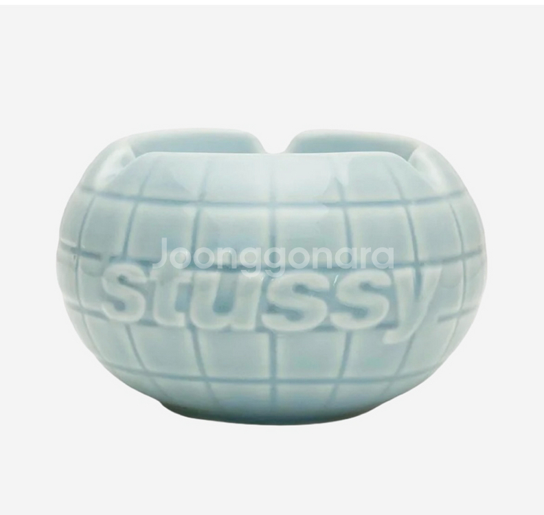 스투시 세라믹 애쉬 트레이 지구본 페일 블루 stussy--0