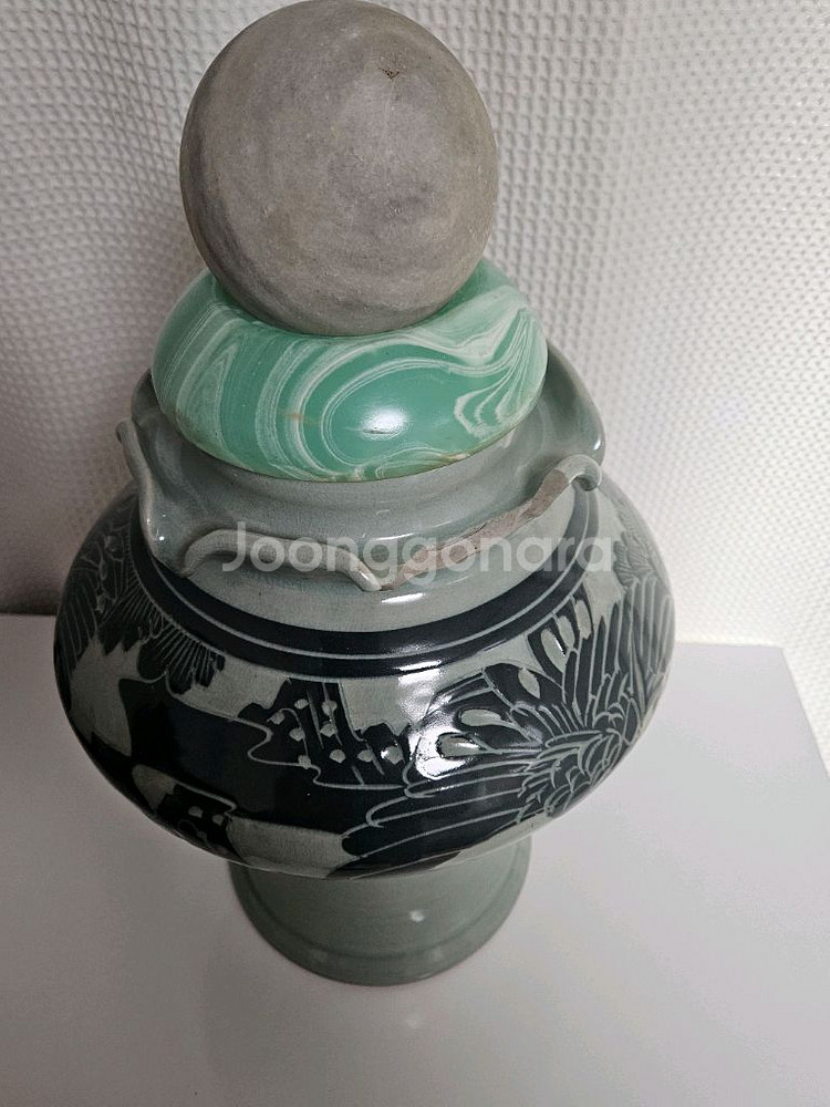 도자기 화병 장식의자포함--5