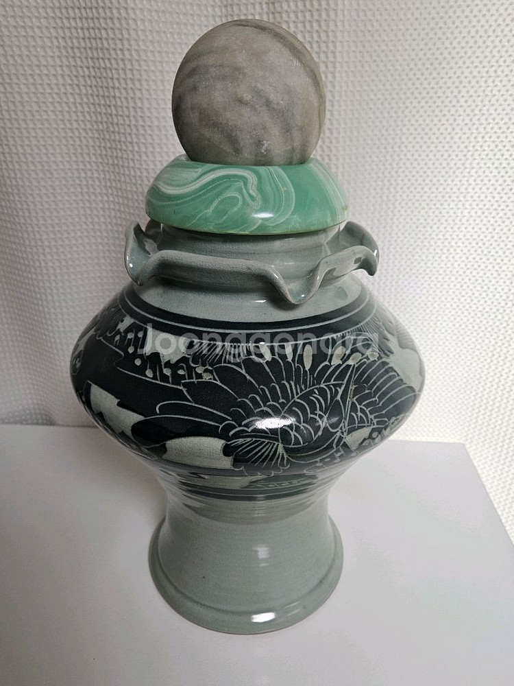 도자기 화병 장식의자포함--3