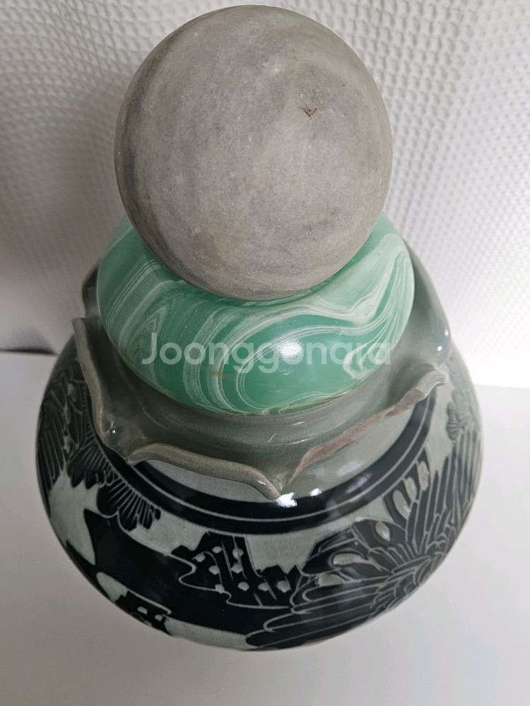 도자기 화병 장식의자포함--6