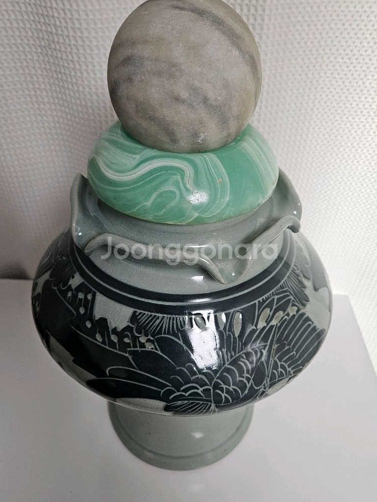 도자기 화병 장식의자포함--4