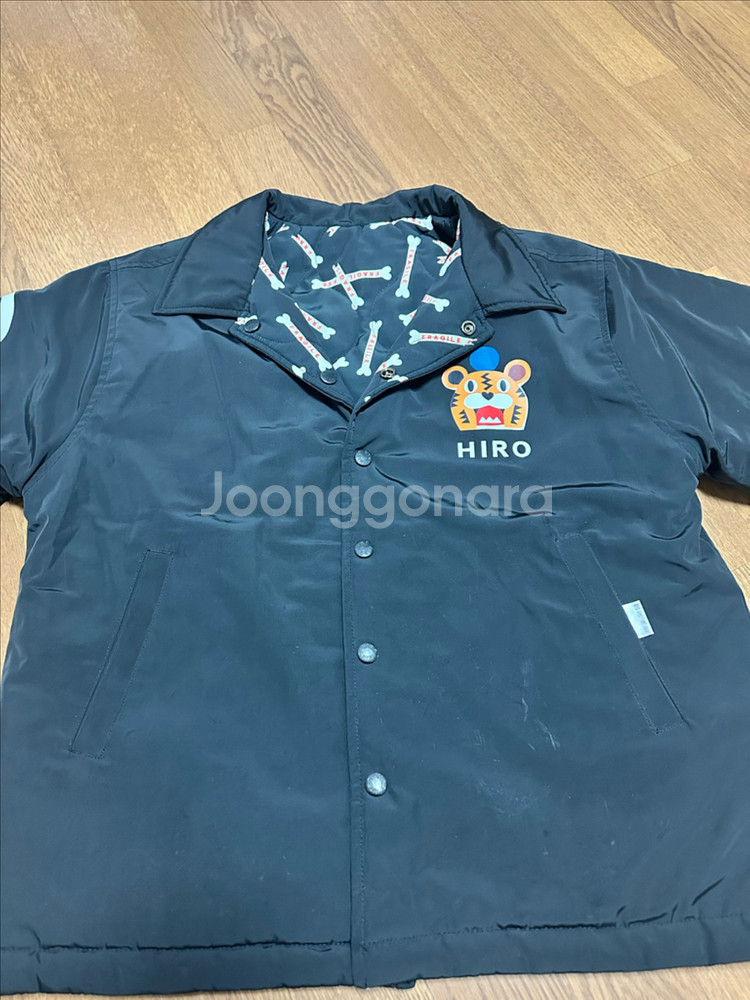 히로 텐타이거 코치자켓150, 히로 리버서블 체커 베스트150, 히로 이어머프캡 베이지--0