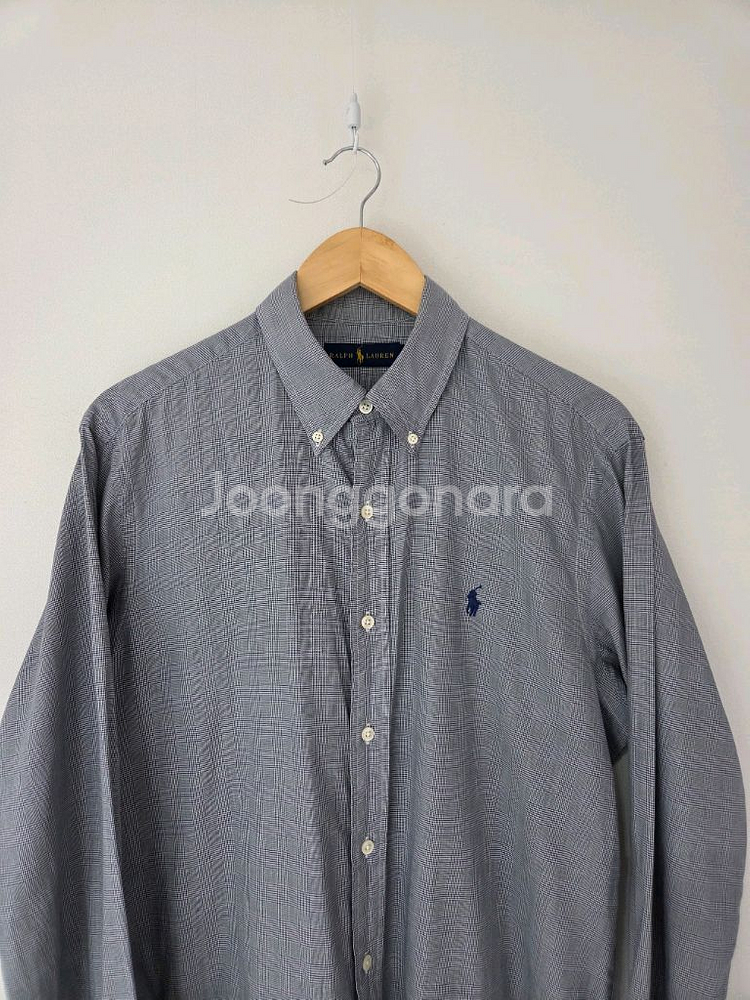 폴로랄프로렌 그레이 잔체크 셔츠(105사이즈)--0