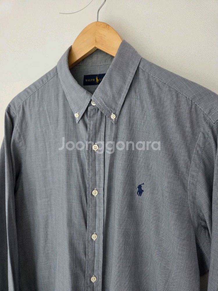 폴로랄프로렌 그레이 잔체크 셔츠(105사이즈)--3