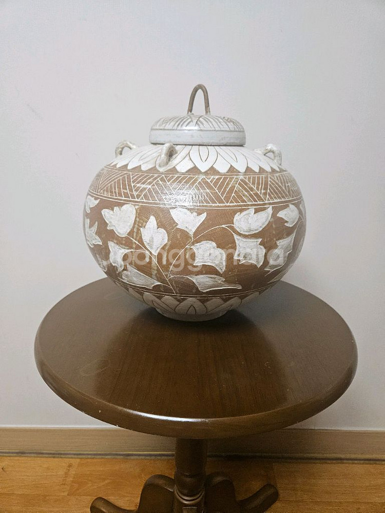 달항아리형 도자기 콘솔테이블 포함--1