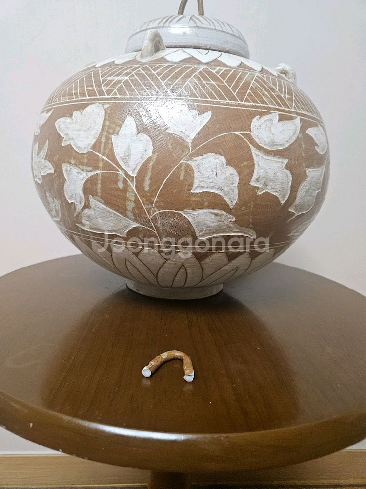 달항아리형 도자기 콘솔테이블 포함--4