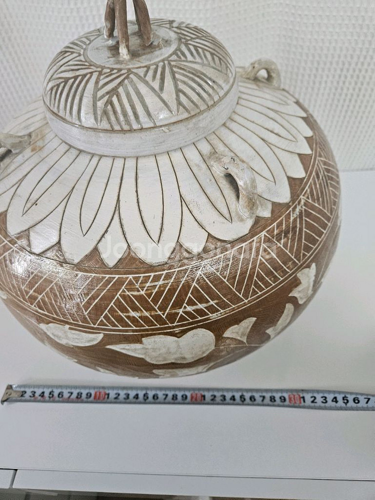 달항아리형 도자기 콘솔테이블 포함--9