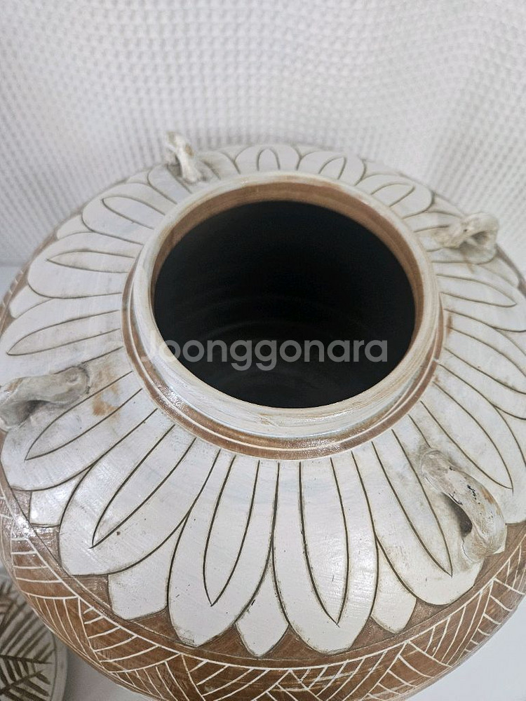 달항아리형 도자기 콘솔테이블 포함--7