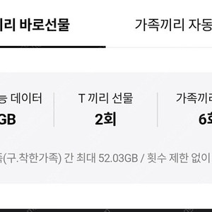 Skt 데이터 2gb
