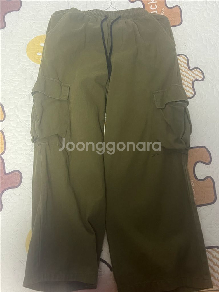 마카사이트 와이드 카고 팬츠 카키 s--1