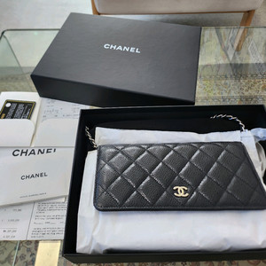 샤넬woc캐비어 블랙 은장