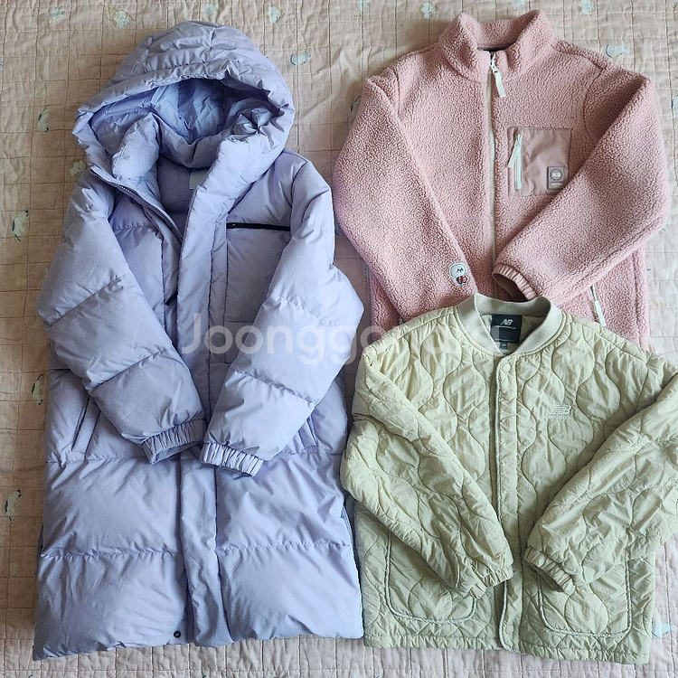 여아 겨울 아우터 3벌 세트 150--0