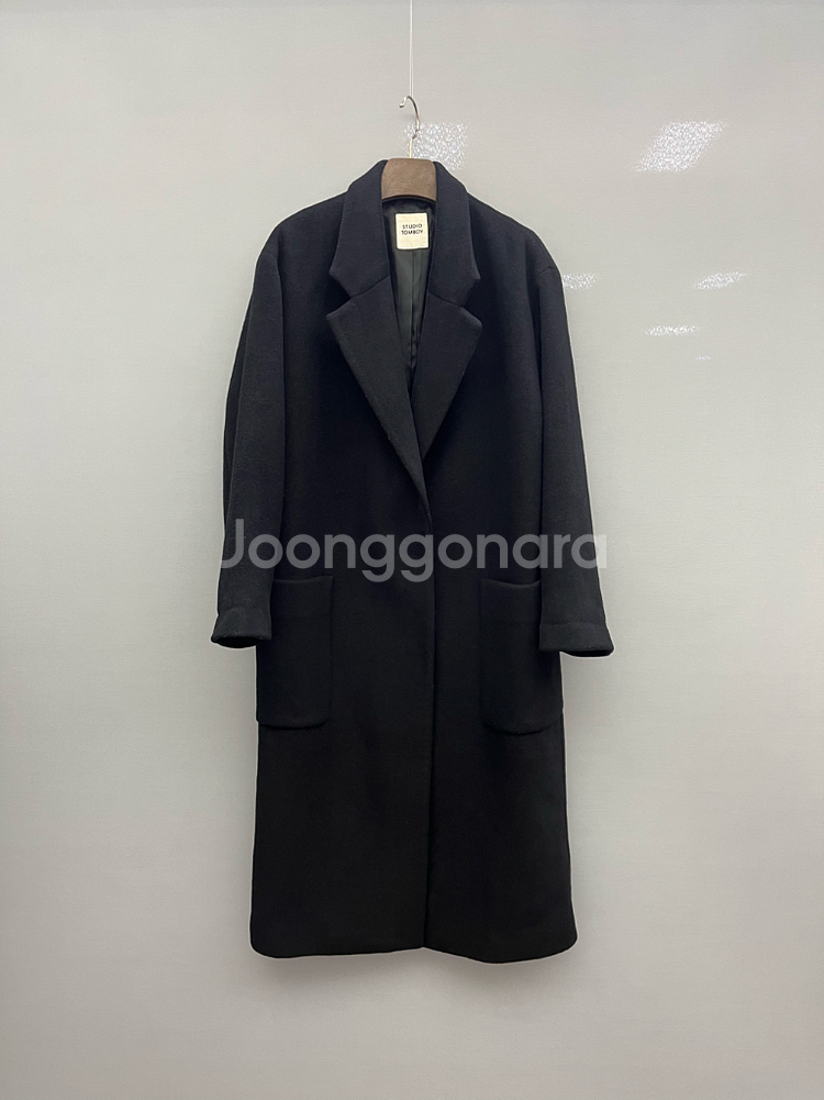 스튜디오 톰보이 블랙 롱코트--0