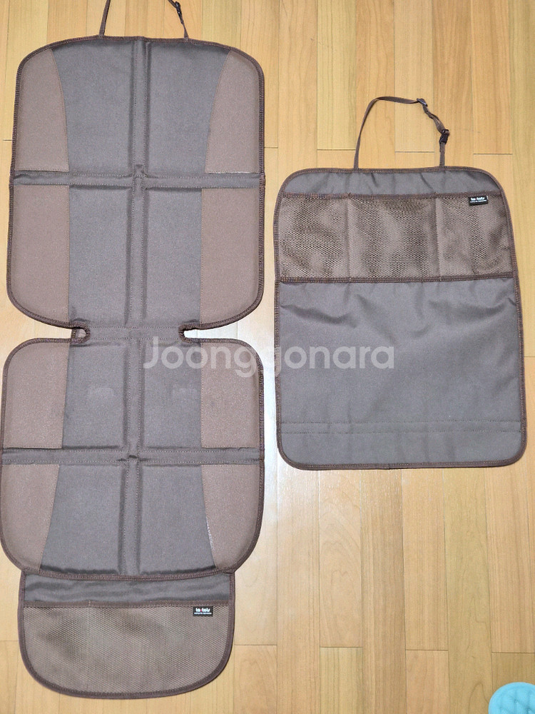 투토츠 카시트 보호매트, 킥매트 브라운색상--1