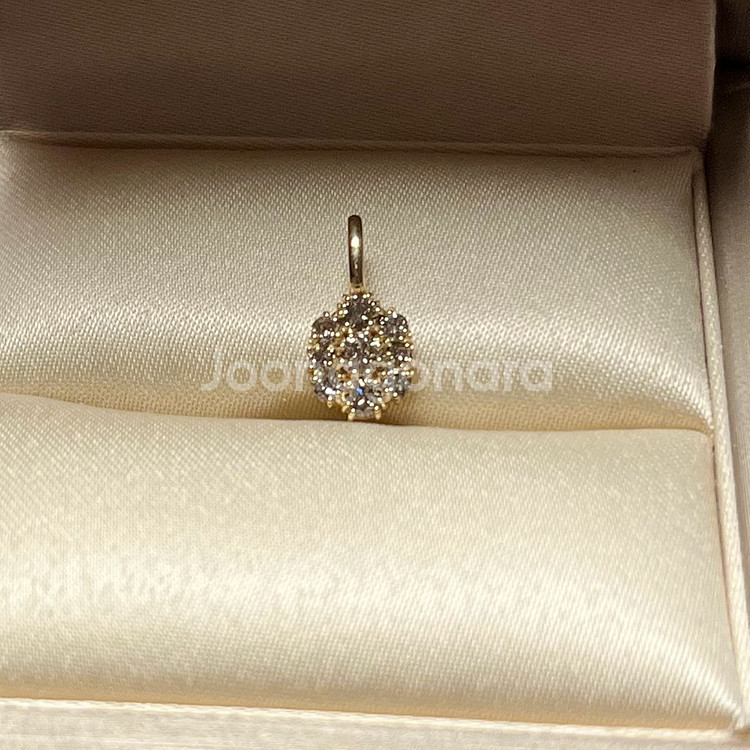 14k 꼬냑다이아 목걸이 펜던트--2