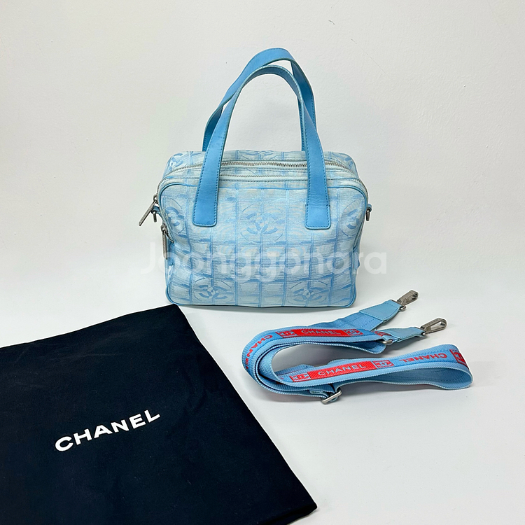 샤넬 뉴 트레블 자카드 토드 크로스백--1