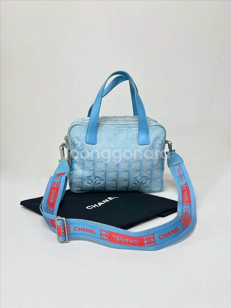 샤넬 뉴 트레블 자카드 토드 크로스백--0