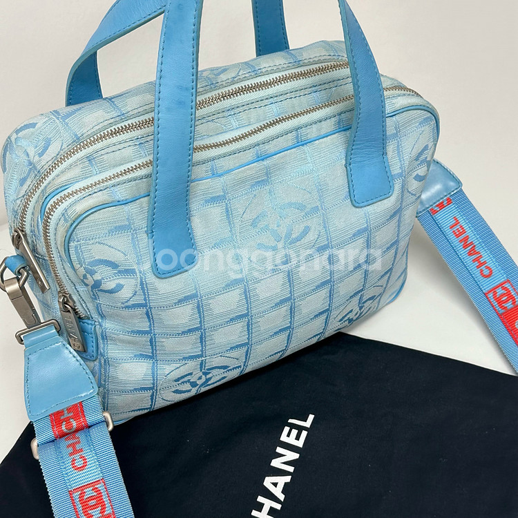 샤넬 뉴 트레블 자카드 토드 크로스백--2